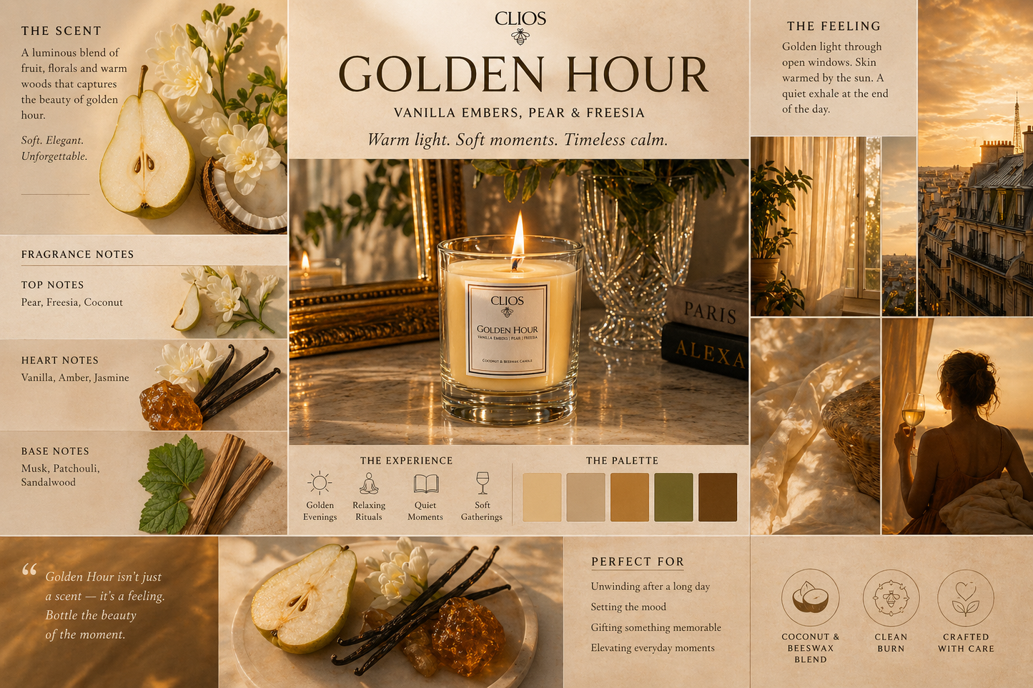 Golden Hour - Vanilla Embers, Pear & Freesia