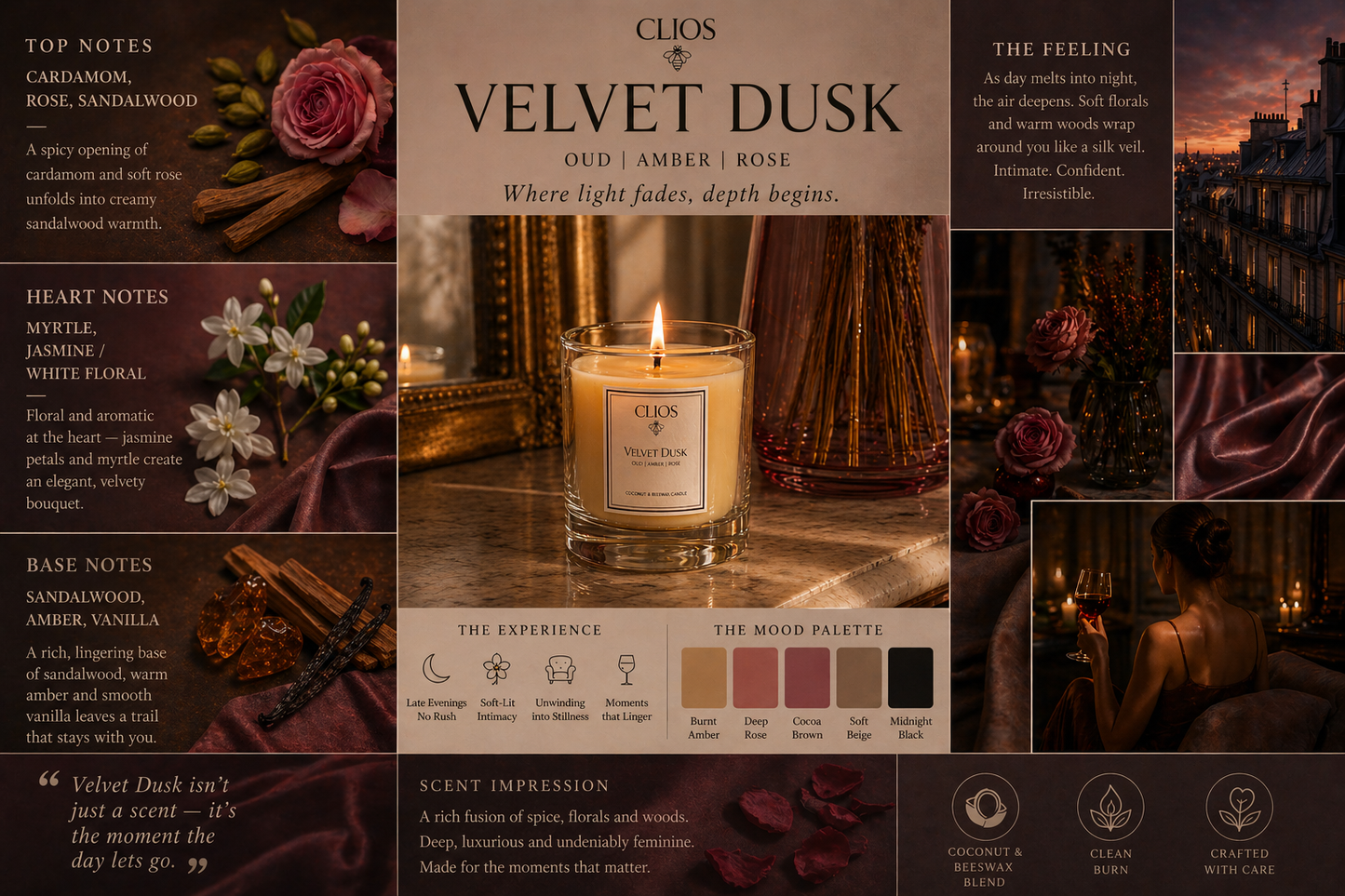 Velvet Dusk - Oud, Amber & Rose